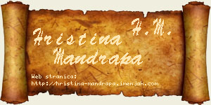 Hristina Mandrapa vizit kartica